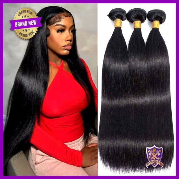 100% Virgin Human Hair Extensions Straight Bundles 26-30 Inch 300g main image 7